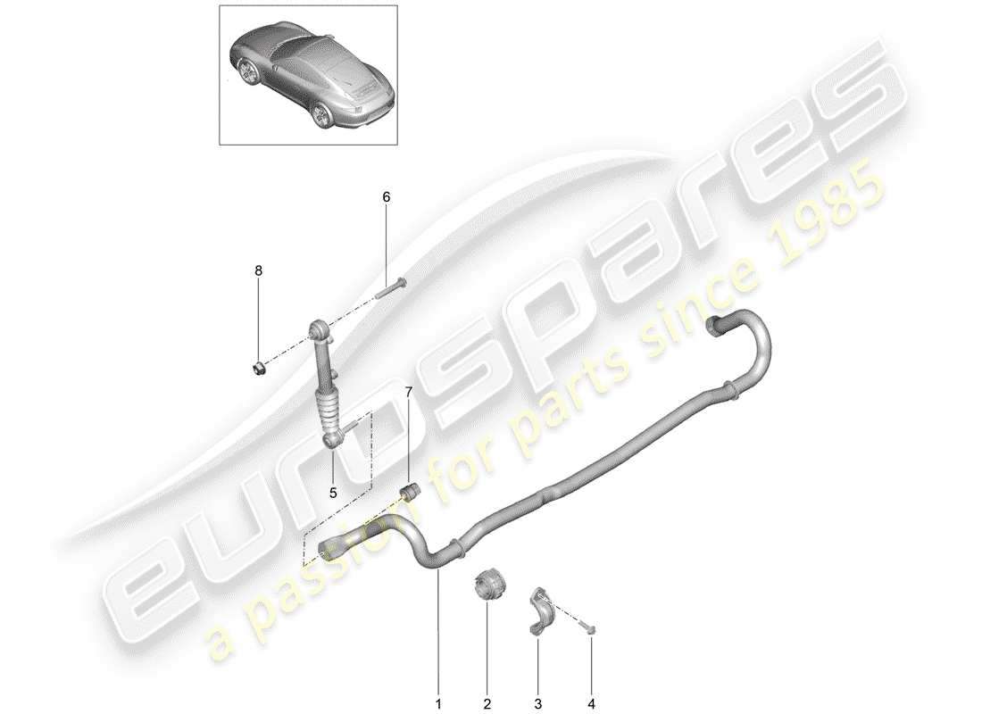 porsche 2016 (991-1) stabilisator teilediagramm