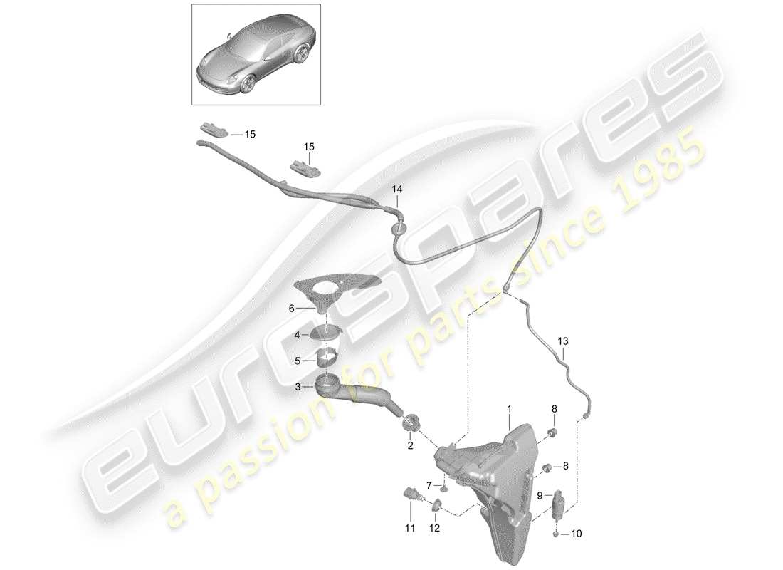 porsche 2012 (991-1) scheibe - ersatzteildiagramm