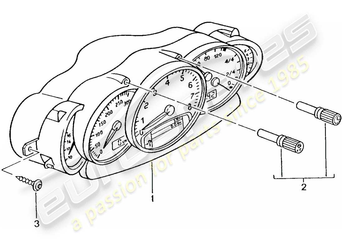 porsche 2005 (996 turbo / gt2) instrumente - komplett - siehe memo ti: - gr.9 , nr.10/01 teilediagramm