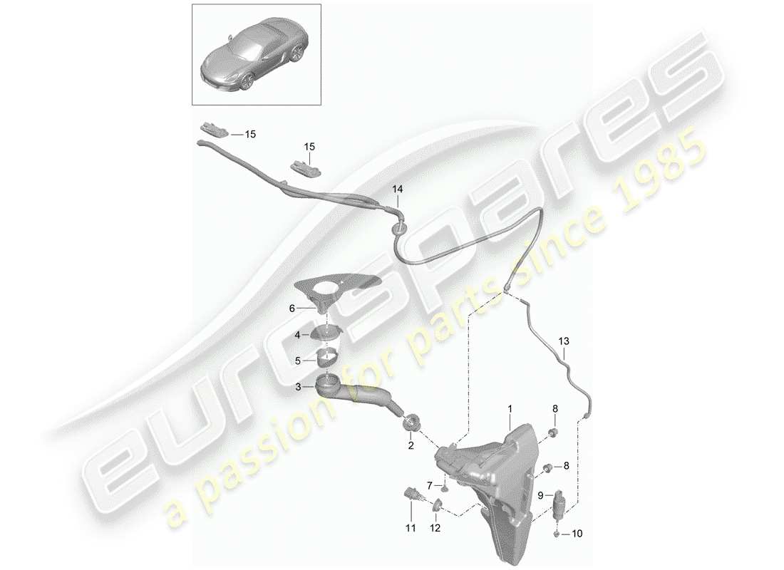 porsche 2016 (981 boxster) scheibe - ersatzteildiagramm