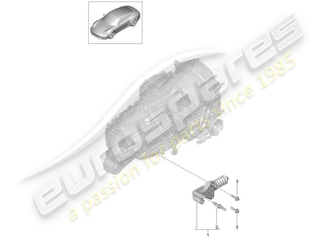 porsche 2016 (991-1) kupplungsausrückung ersatzteildiagramm