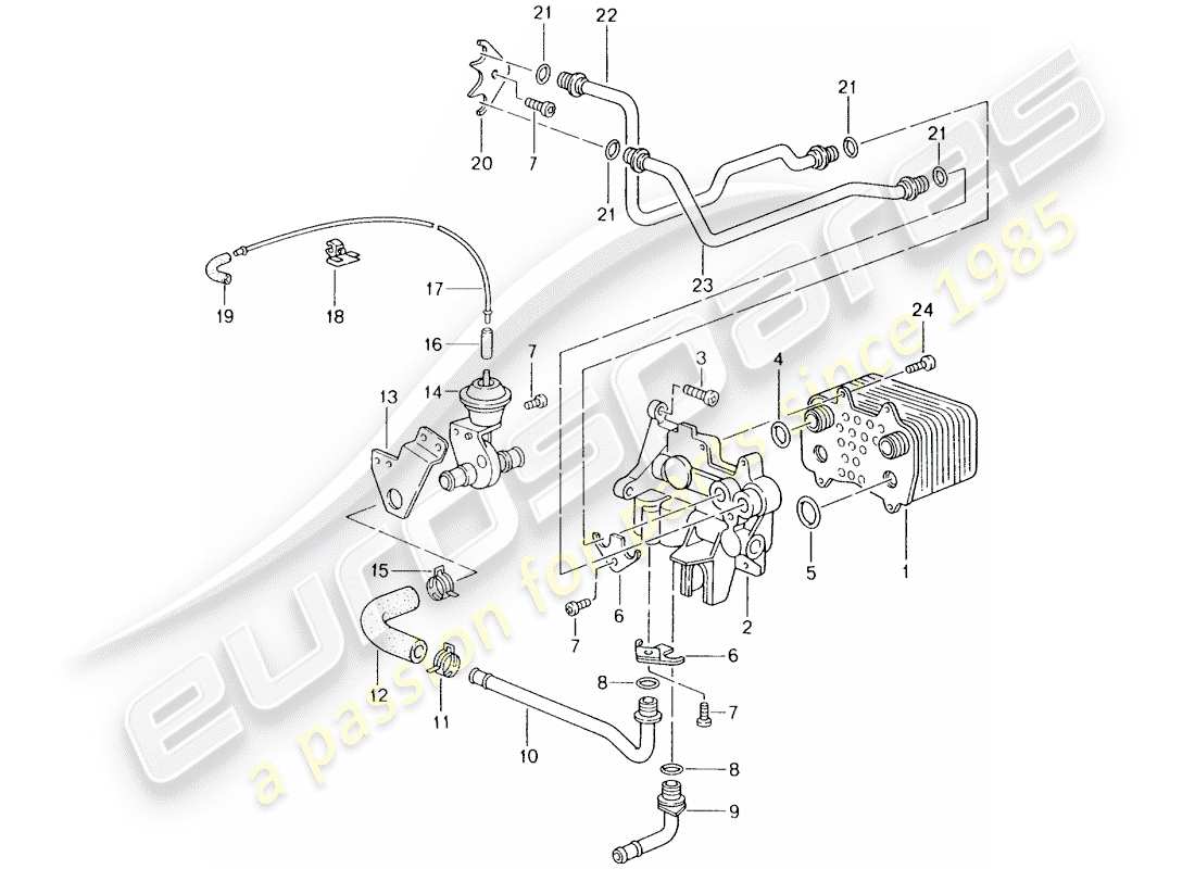 porsche 2004 (996) tiptronic - - getriebeölkühler - öldruckleitung fuer - getriebeölkuhlung - d >> - mj 2001 ersatzteildiagramm