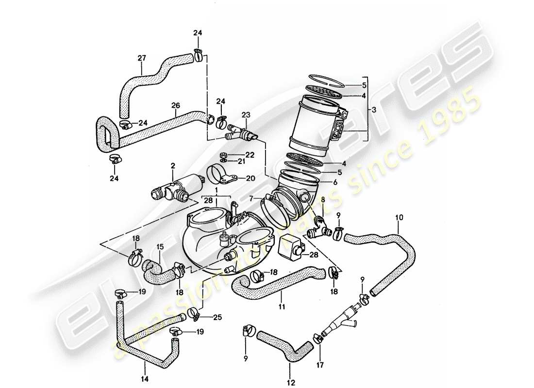 porsche 1992 (928) lh-jetronic - 1 ersatzteildiagramm