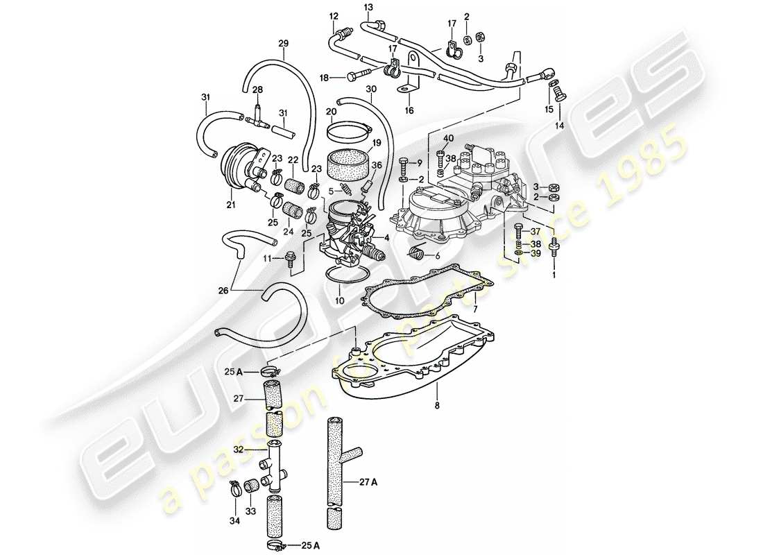porsche 1982 (928) k-jetronic - 2 ersatzteildiagramm