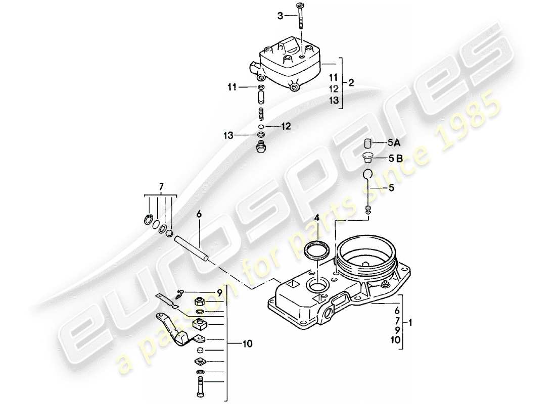 porsche 1983 (924) k-jetronic - 1 - gemischreglereinheit ersatzteildiagramm