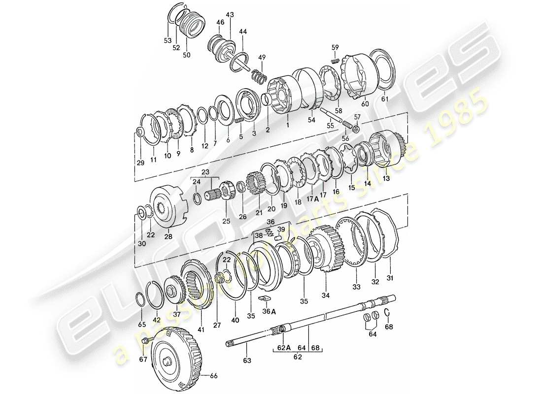 porsche 1991 (944) getriebesteuerung - für - automatikgetriebe - d >> - mj 1989 ersatzteildiagramm