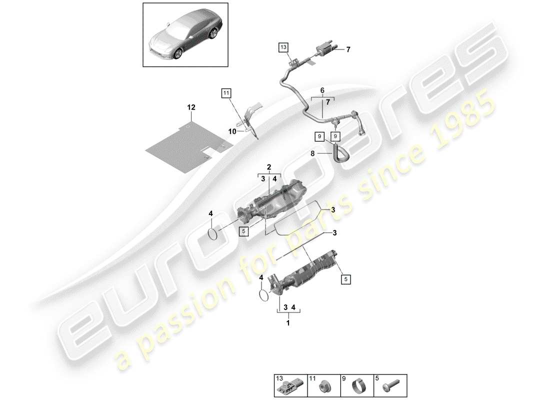 porsche 2017 (panamera 971-1) ansaugrohr - teilediagramm