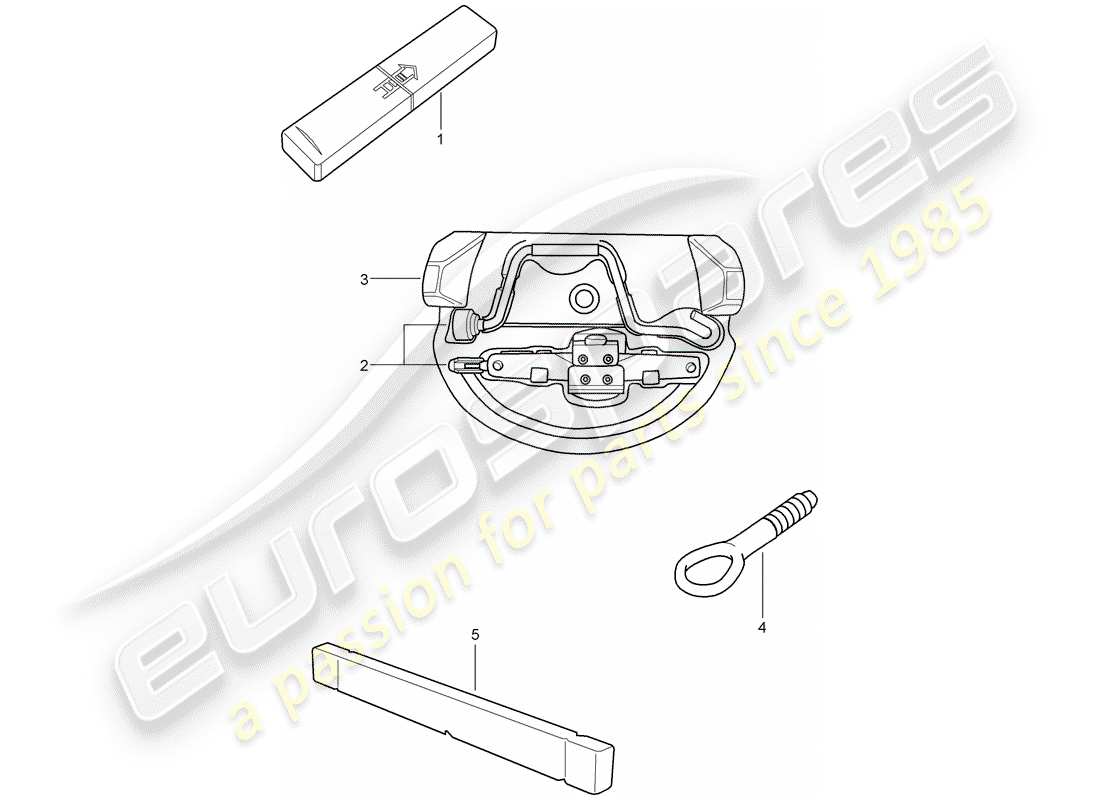 porsche 2009 (997-2 gt3) werkzeug-teilediagramm
