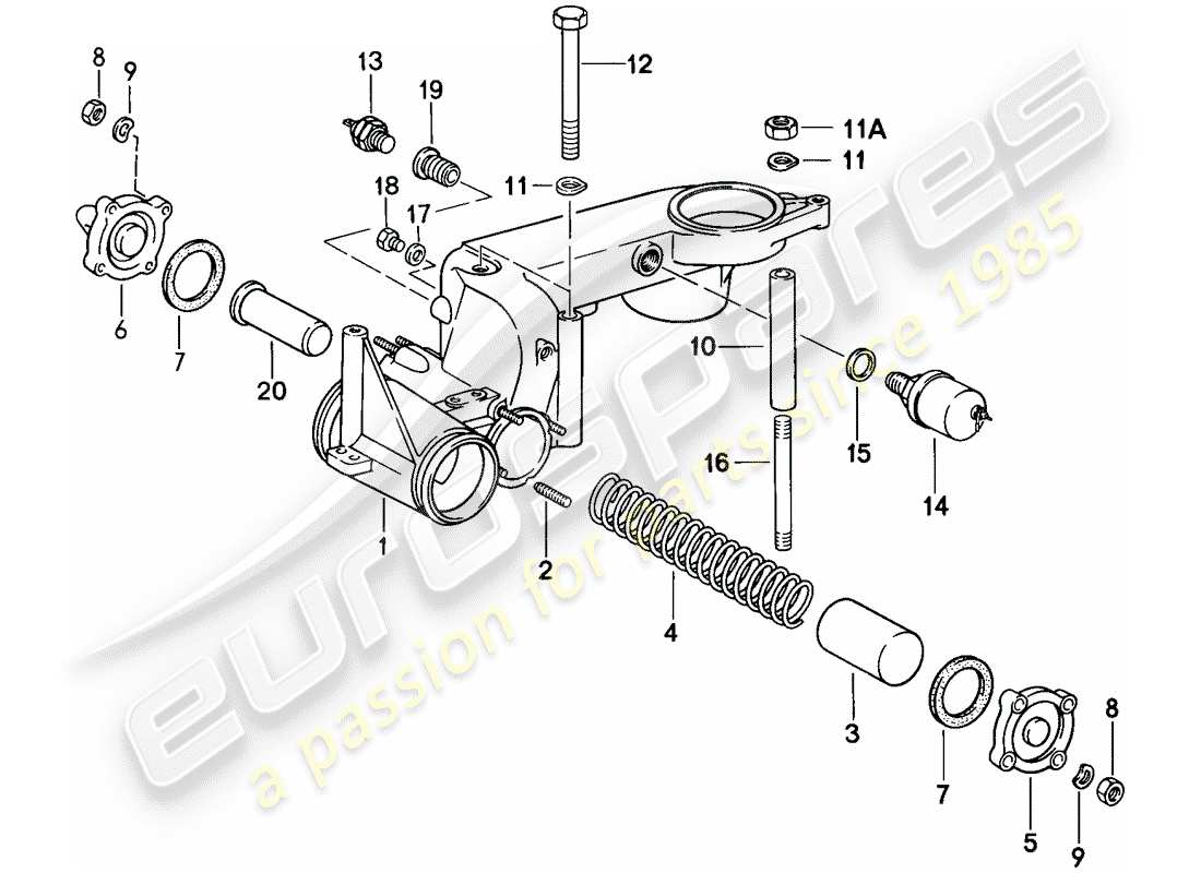 porsche 1985 (911) für - k-jetronic ii ersatzteildiagramm