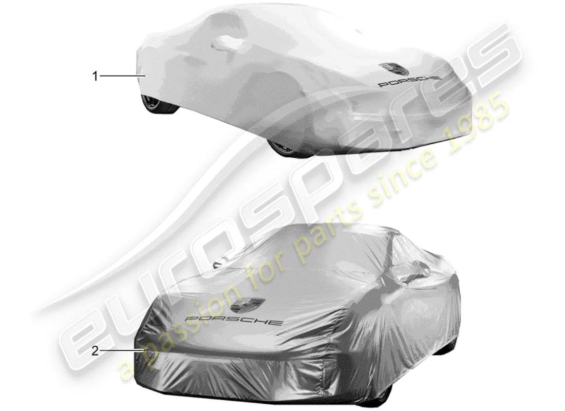 porsche 2018 (tequipment 98x/99x) cover-ersatzteildiagramm