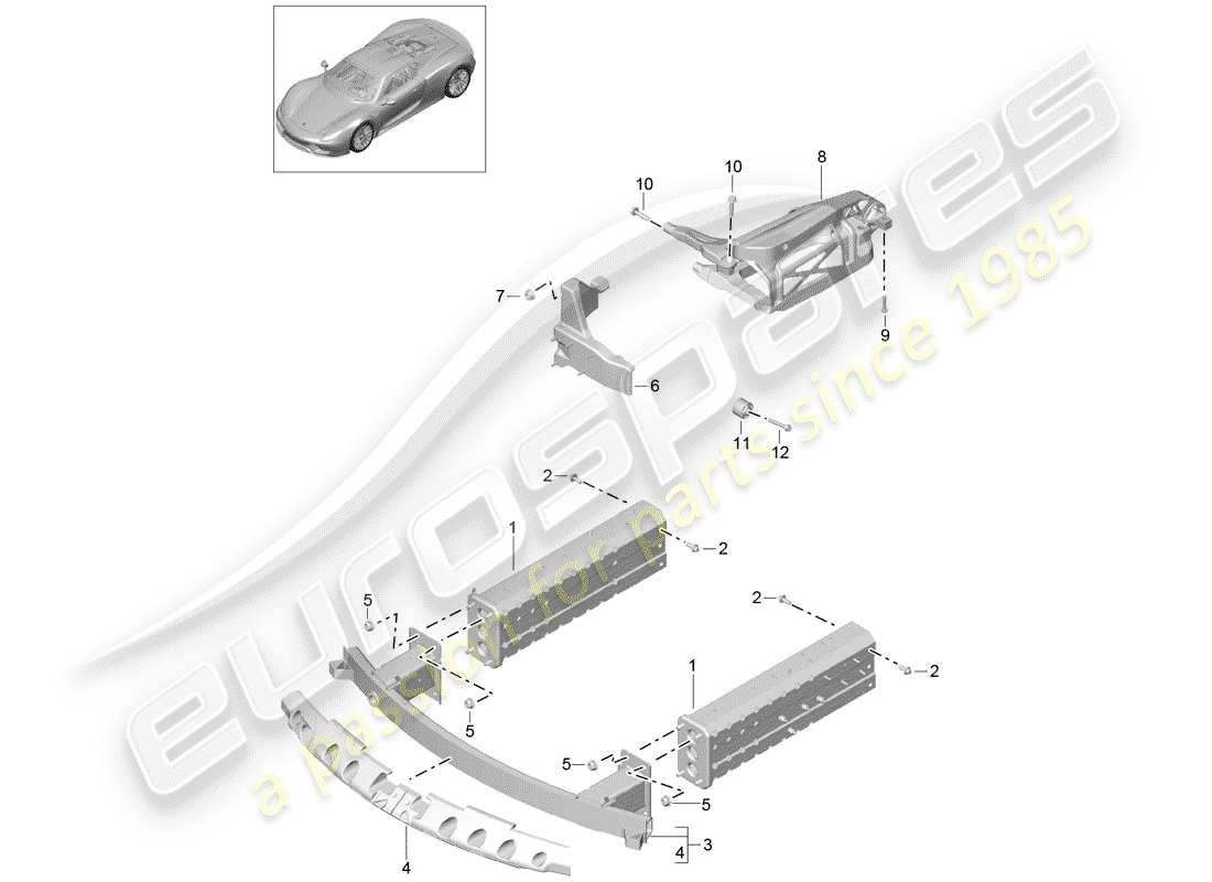 porsche 2015 (918 spyder) front end teilediagramm