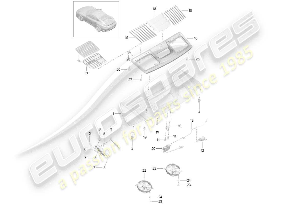 porsche 2016 (991-1 turbo) cover-ersatzteildiagramm