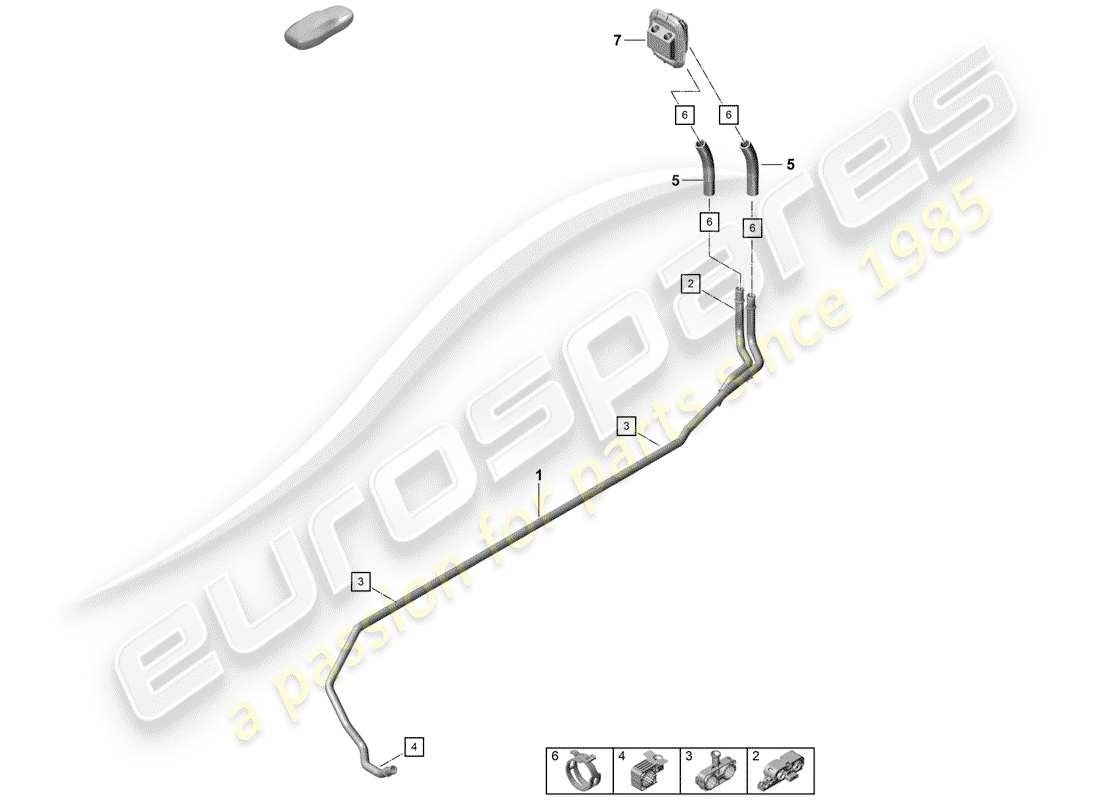 porsche 2019 (718 boxster spyder) heizung teilediagramm