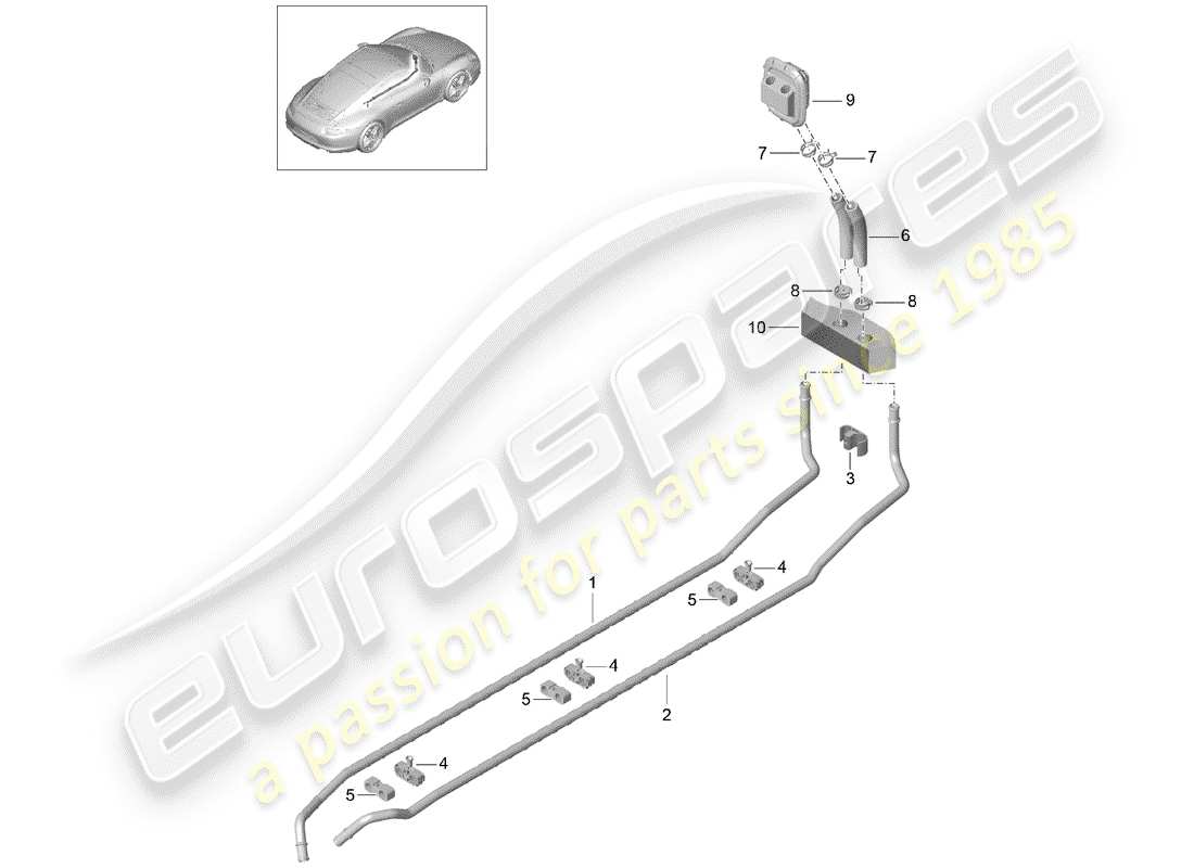 porsche 2013 (991-1) heizung teilediagramm