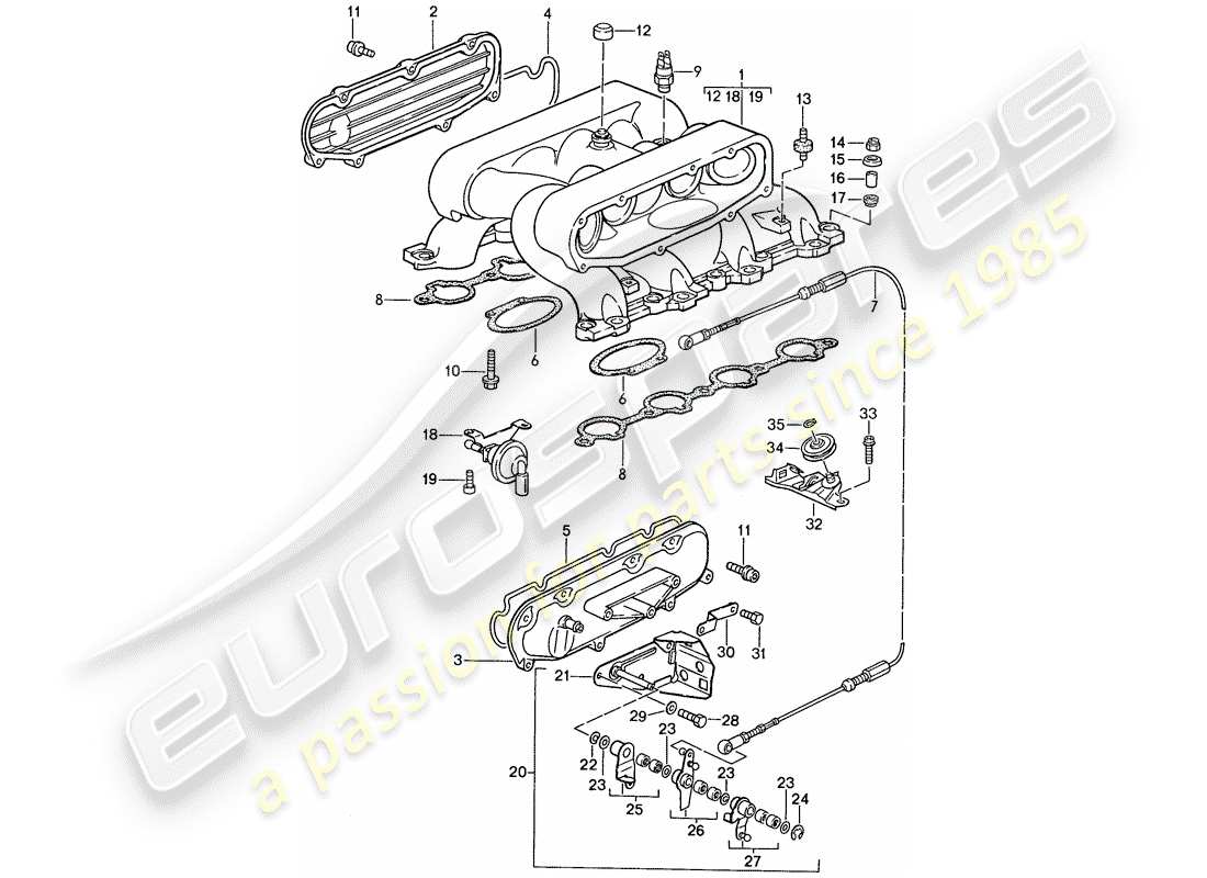 porsche 1988 (928) lh-jetronic - 2 ersatzteildiagramm
