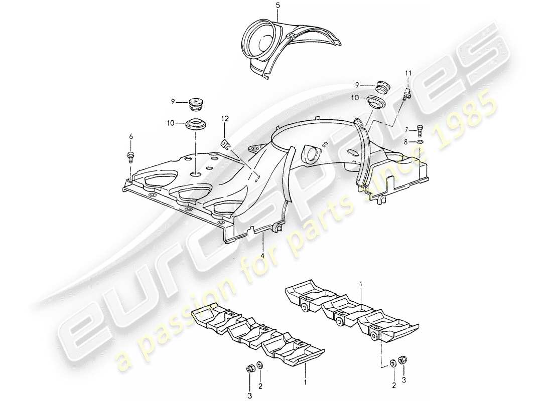 porsche 1994 (964) luftkanal teilediagramm