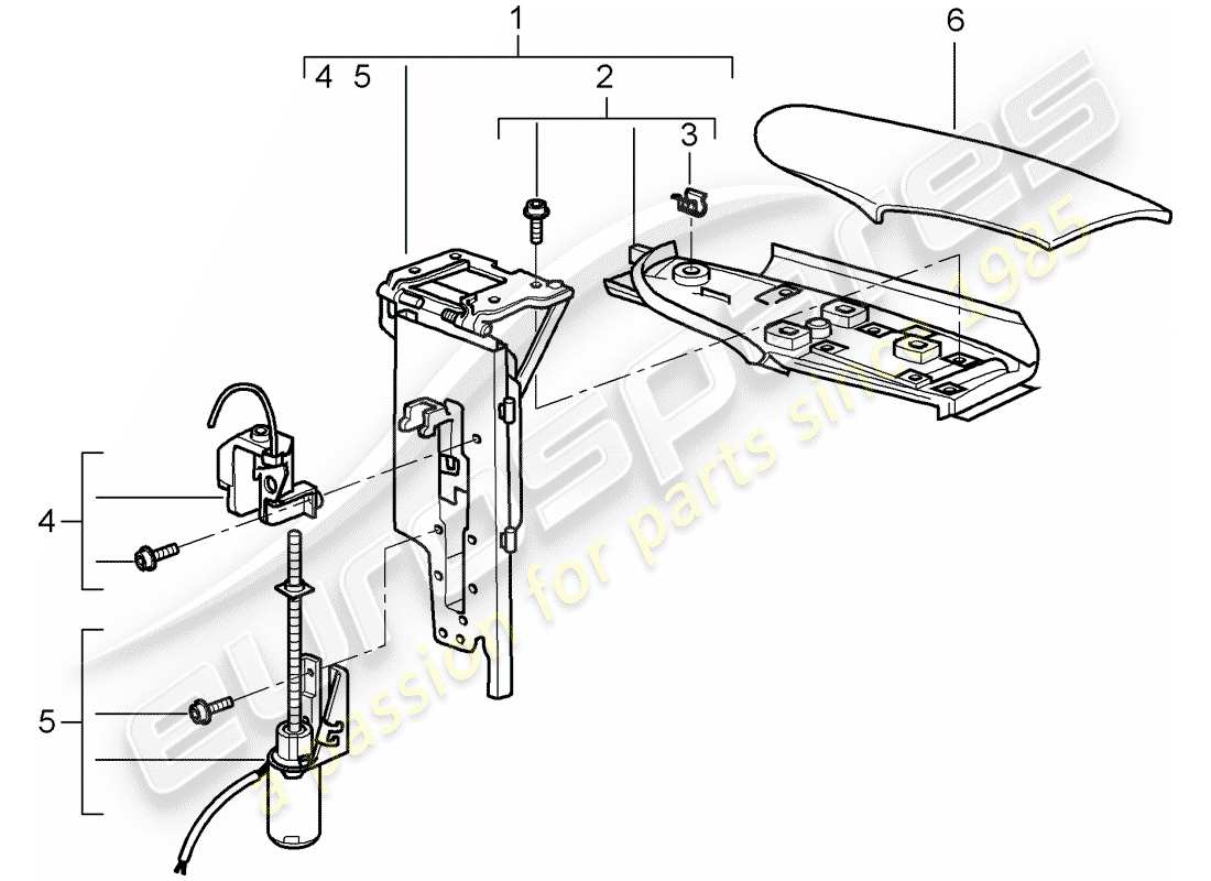 porsche 2008 (997-1 turbo / gt2) flap-teilediagramm