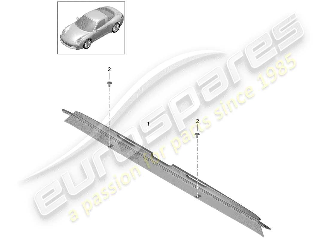 porsche 2020 (991-2) windabweiser ersatzteildiagramm