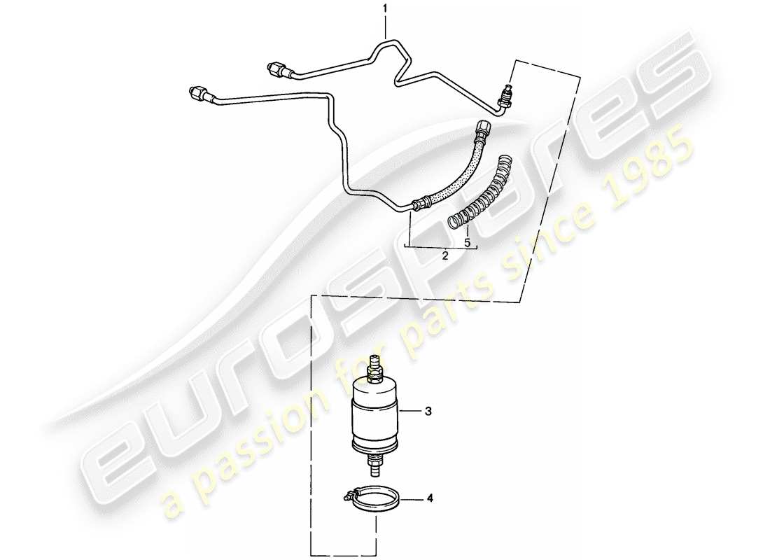 porsche 1987 (911) kraftstoffsystem teilediagramm