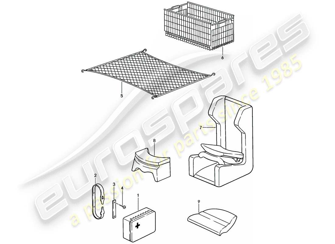 porsche 1983 (944) zubehör teilediagramm