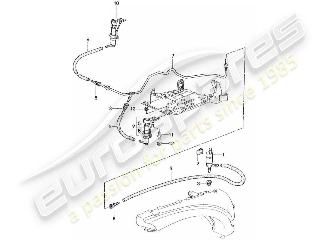 porsche 2002 (986 boxster) scheibe teilediagramm