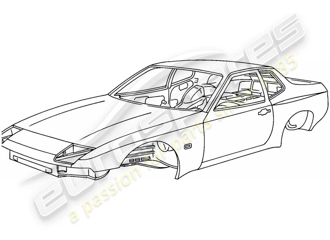 porsche 1986 (944) karosserie - teilediagramm