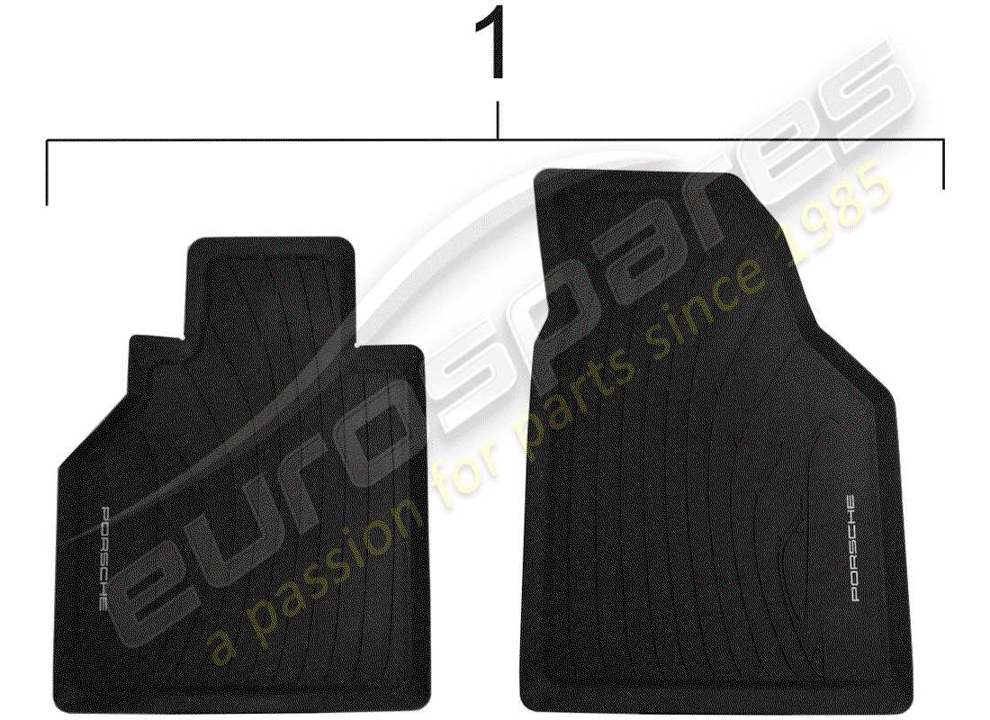 porsche 1999 (996) bodenmatte - gepäckraumeinlage ersatzteildiagramm