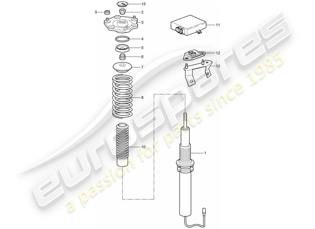 porsche 2008 (997-1 turbo / gt2) aufhängung teilediagramm