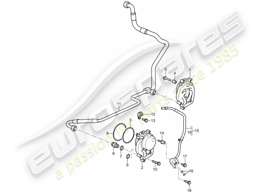 porsche 2008 (997-1 turbo / gt2) ölversorgung ersatzteildiagramm