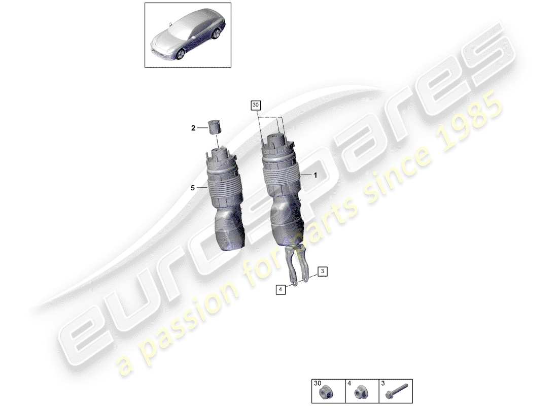 porsche 2020 (panamera 971-1) luftfeder-ersatzteildiagramm