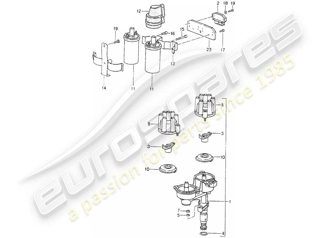 porsche 1991 (964) motorelektrik 1 - siehe technische informationen - gruppe 2 - nr. 1/94 - nr. 2/95 teilediagramm