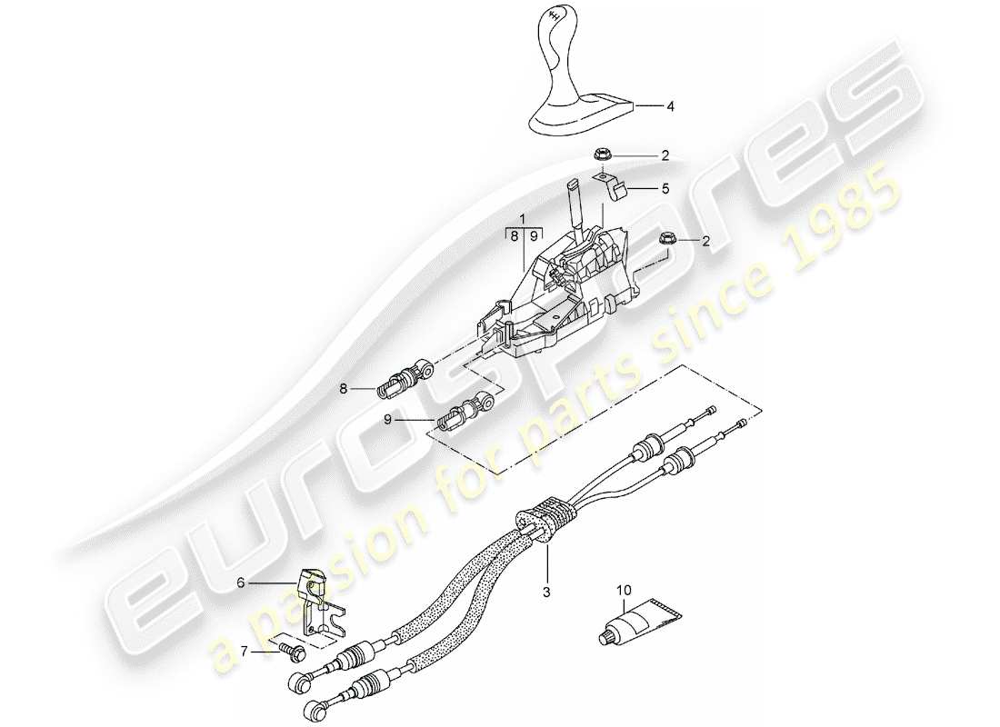 porsche 2005 (996) schaltmechanismus - handschaltgetriebe ersatzteildiagramm