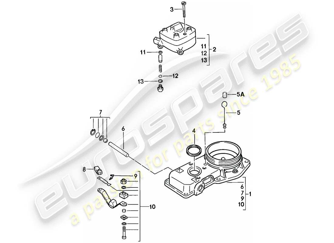 porsche 1978 (924) k-jetronic - gemischreglereinheit ersatzteildiagramm