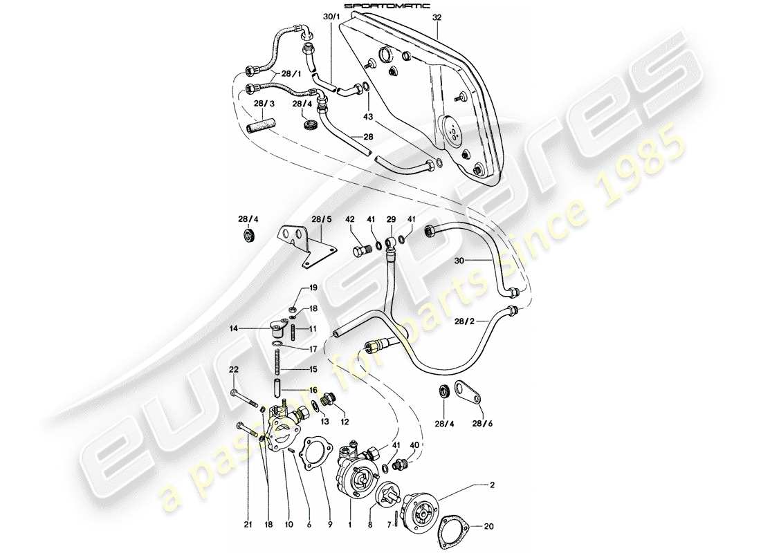 porsche 1974 (914) ölversorgung - für - drehmomentwandler - d >> - mj 1971 ersatzteildiagramm