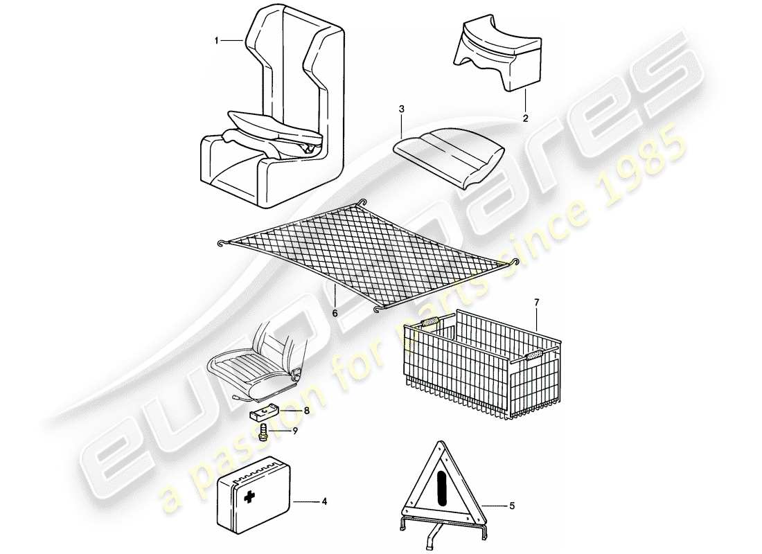 porsche 1983 (928) zubehör teilediagramm