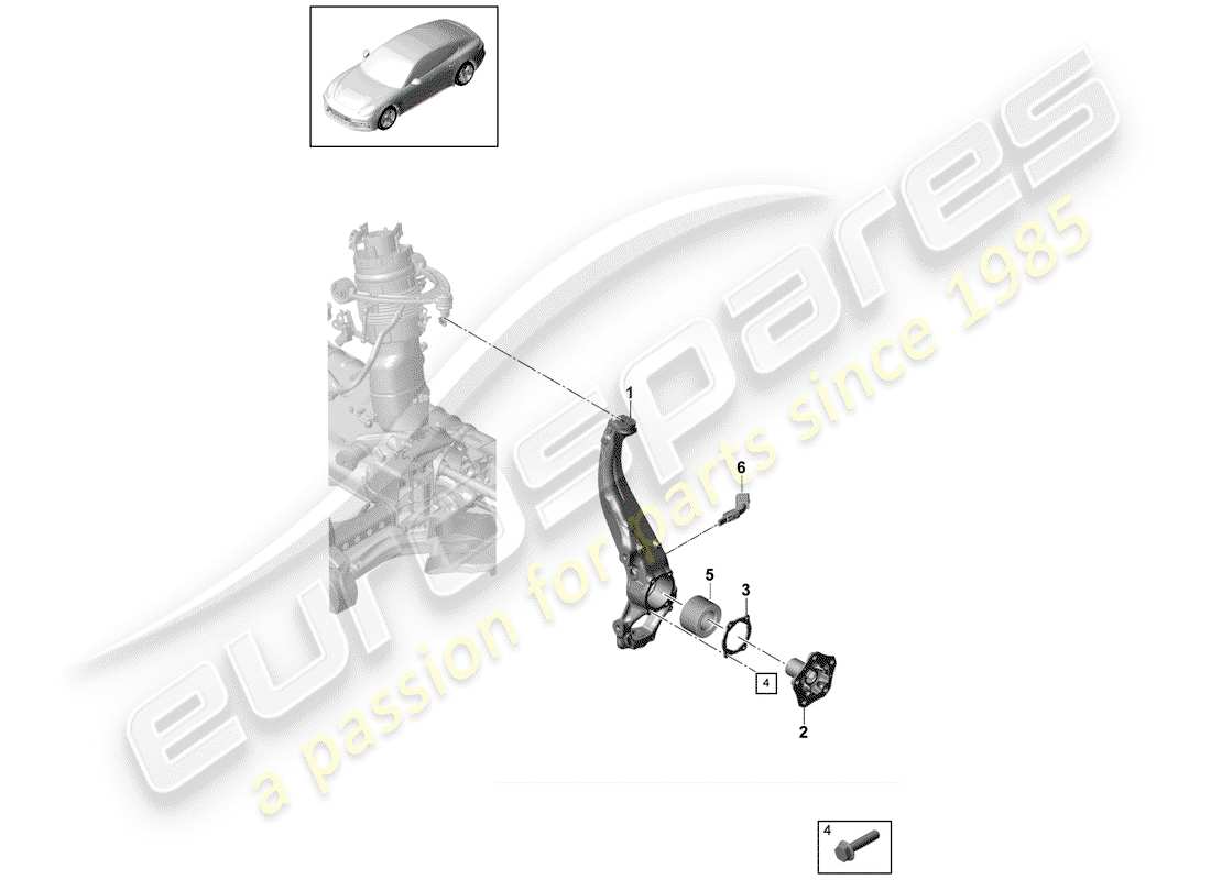 porsche 2018 (panamera 971-1) radträger ersatzteildiagramm