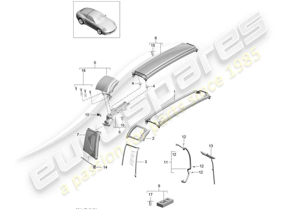 porsche 2018 (991-2) trim-teilediagramm