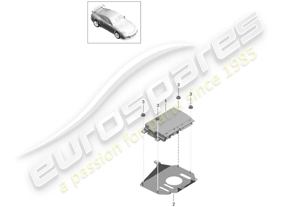 porsche 2017 (991-2 r/gt3/rs) verstärker teilediagramm