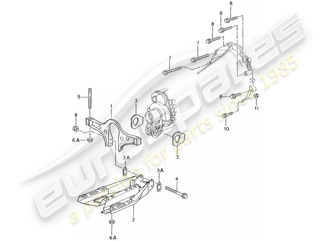 porsche 2000 (996) schaltgetriebe - getriebeaufbau - motor teilediagramm