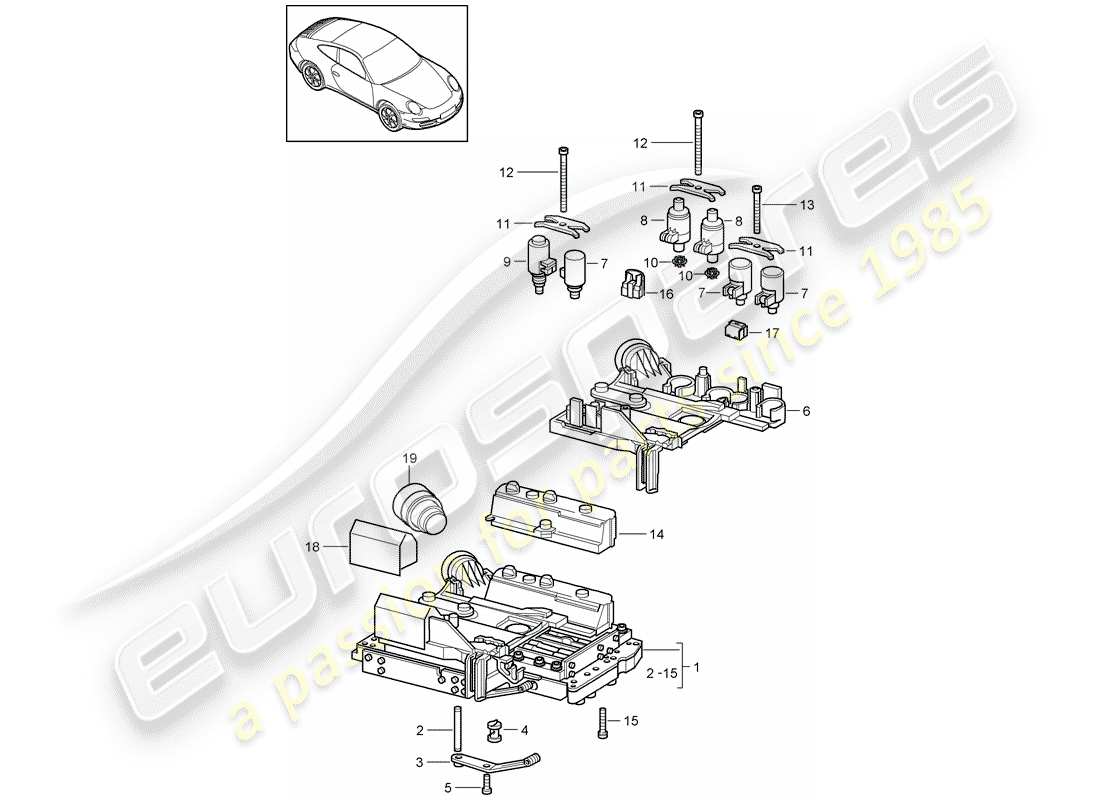 porsche 2008 (997-1) tiptronic teilediagramm