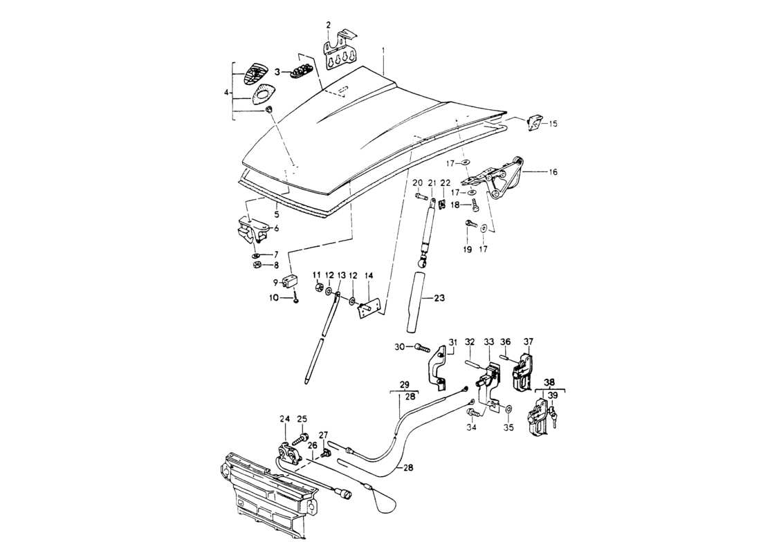 porsche 1994 (964) cover-ersatzteildiagramm