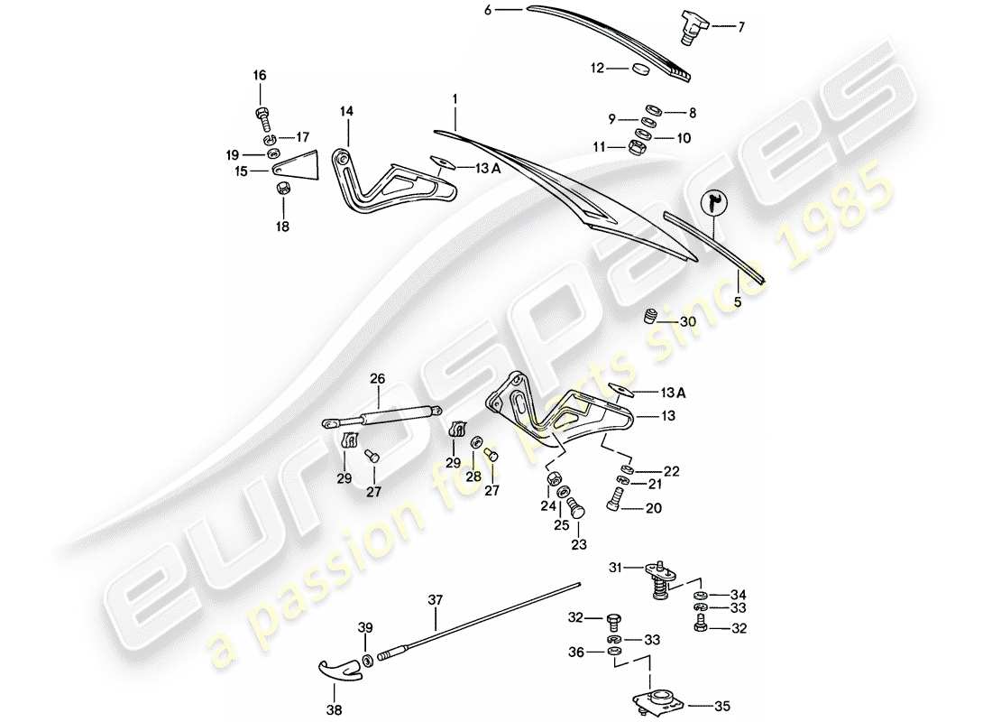porsche 1985 (911) cover-ersatzteildiagramm