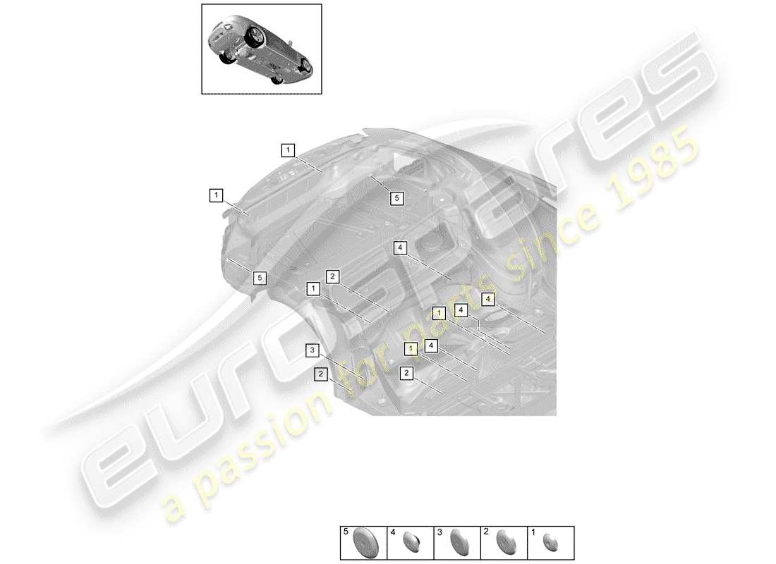 porsche 2019 (panamera 971-1) plug-teilediagramm