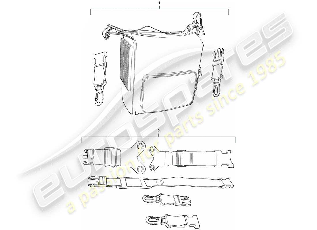 porsche tequipment panamera (2015) kühltasche ersatzteildiagramm