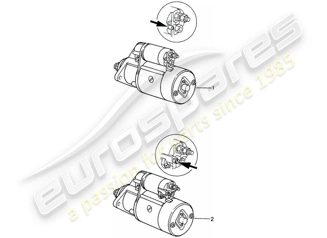 porsche 2011 (refurbished and exchange catalogue) starter-ersatzteildiagramm