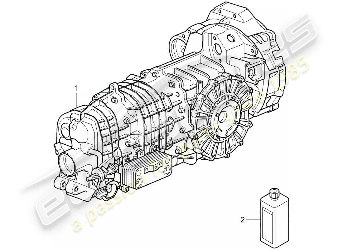 porsche 2011 (997-2 gt3) ersatzteildiagramm für das getriebe