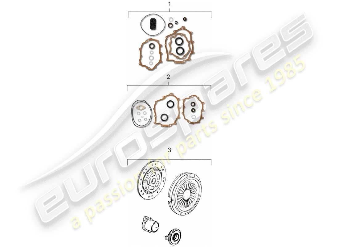 porsche 1989 (964) dichtungssatz ersatzteildiagramm