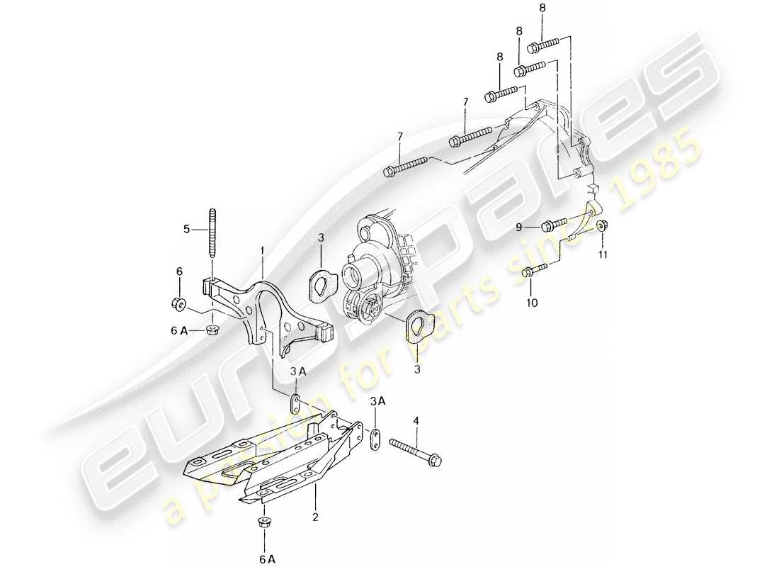 porsche 2001 (996) tiptronic - getriebeaufnahme - motor - d >> - mj 2001 ersatzteildiagramm