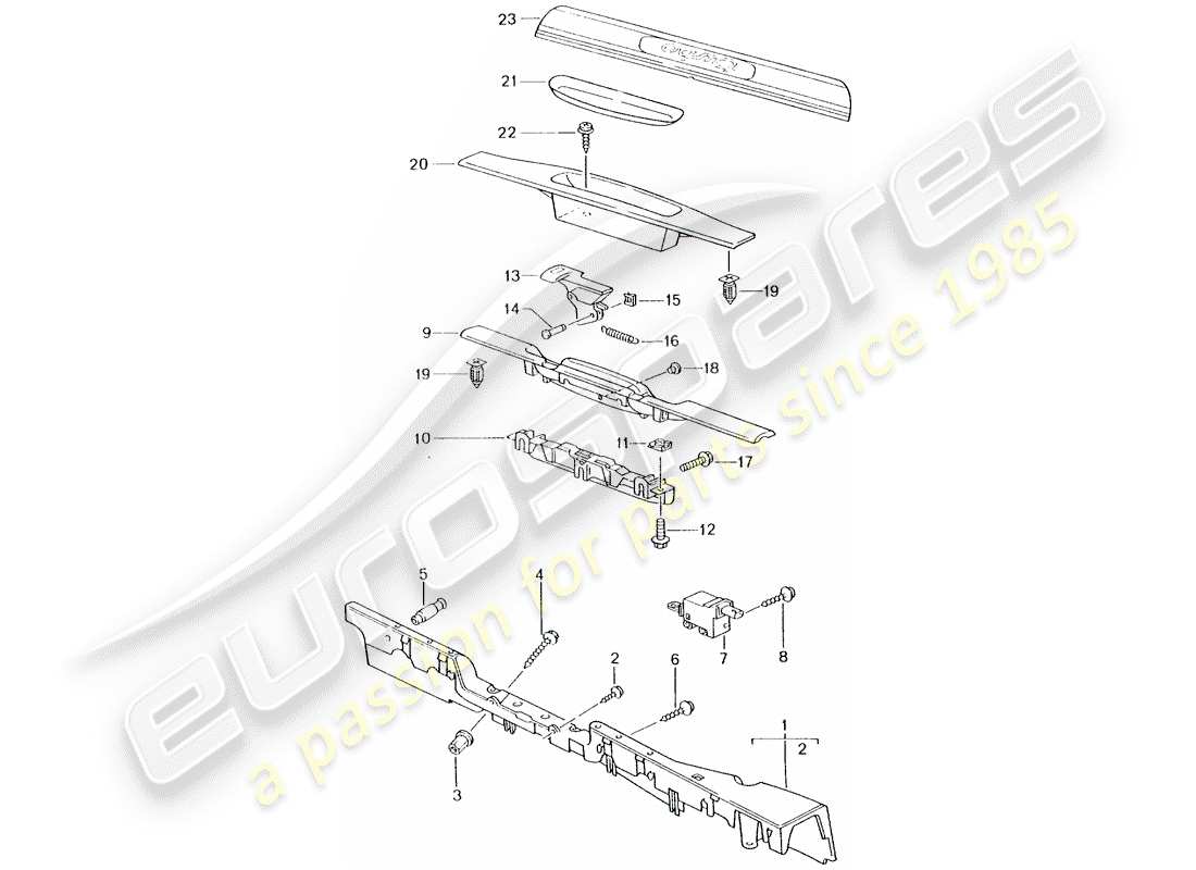 porsche 2004 (996 turbo / gt2) verkleidung - schwelle diagramm