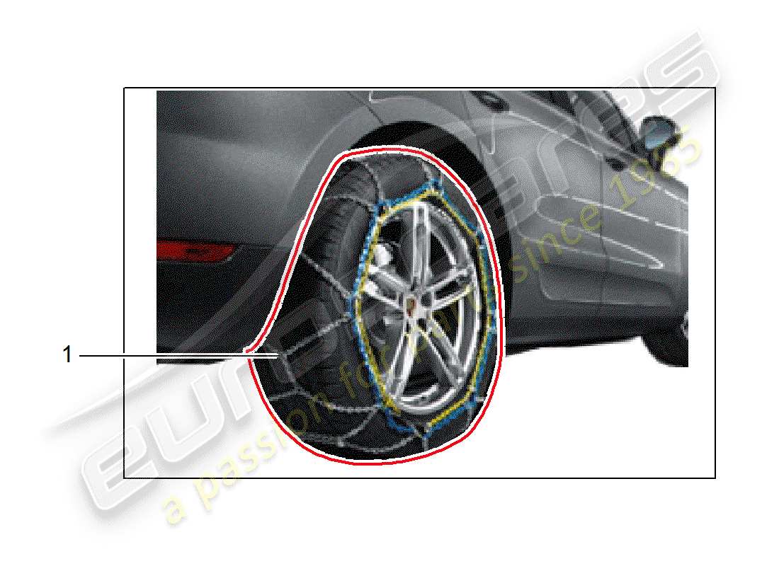 porsche 2019 (tequipment macan) schneeketten ersatzteildiagramm